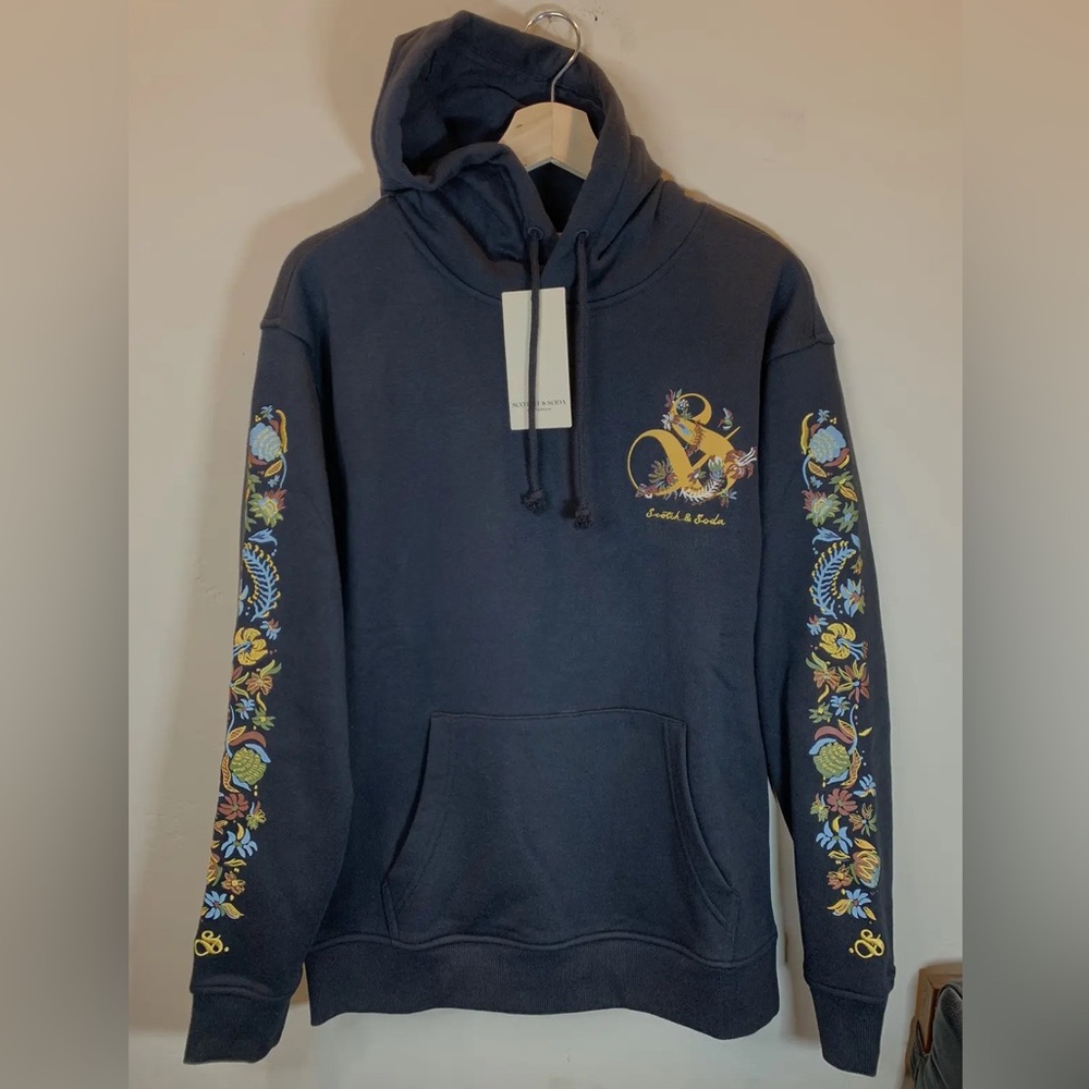 SCOTCH & SODA in Black (1st Photo) -
Relaxed Fit Fleece Graphic Hoodie NWT